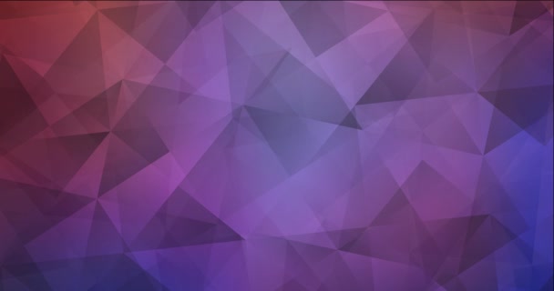 Темно Розовая Фиолетовая Многоугольная Анимация Треугольниками Абстрактный Градиентный Многоцветный Фон — стоковое видео