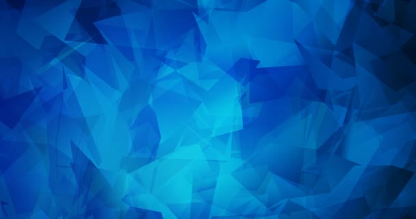 三角形の濃い青の多角形のアニメーションです モーションスタイルの抽象グラデーションマルチカラー背景 4Kループビデオ — ストック動画