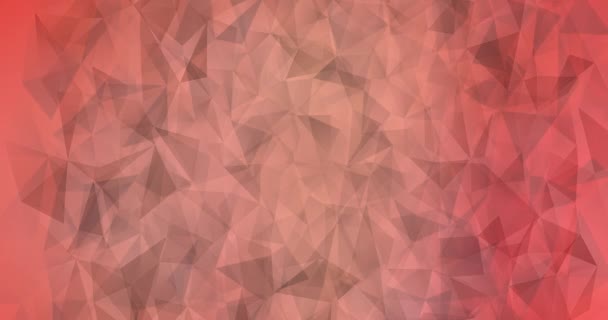 Светло Красная Многоугольная Анимация Треугольниками Абстрактный Градиентный Многоцветный Фон Стиле — стоковое видео