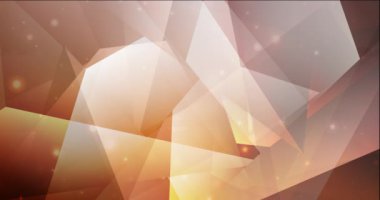 Koyu turuncu animasyon, üçgenler ve parlak daireler. Hareket tarzında soyut gradyan çok renkli arkaplan. 4K döngü videosu