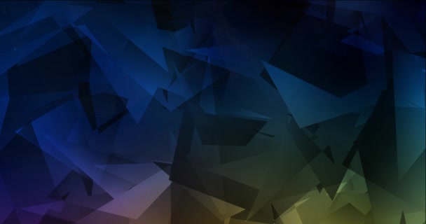 Animación Poligonal Azul Oscuro Marrón Con Triángulos Gradiente Abstracto Fondo — Vídeos de Stock