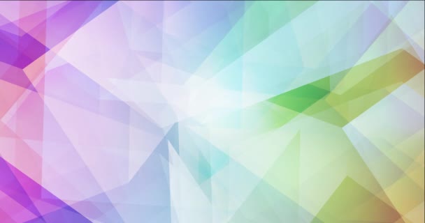 Animação Poligonal Multicolorida Clara Com Triângulos Gradiente Abstrato Fundo Multicolorido — Vídeo de Stock