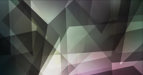 Темно Зеленая Многоугольная Анимация Линиями Треугольниками Абстрактный Градиентный Многоцветный Фон — стоковое видео