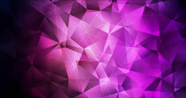 Looping Animated Moving Slideshow Gradient Triangles Pattern Glitter Abstract Illustration — Stock Video