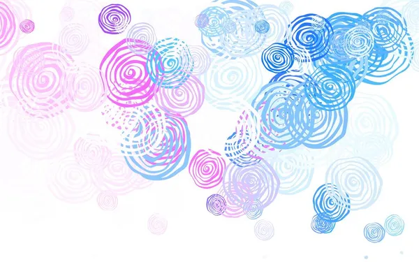 Rose Pâle Fond Naturel Vecteur Bleu Avec Des Roses Fleurs — Image vectorielle