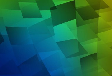 Açık mavi, dikdörtgen biçiminde yeşil vektör dokusu. Soyut stil ve dikdörtgenlerle dekoratif tasarım. İş ilanları, broşürler, broşürler için desen