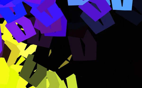 Sötét Multicolor Vektor Elrendezés Hatszögletű Formákkal Színes Hatszögek Illusztrációja Homályos — Stock Vector