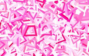 Kaotik şekilli açık pembe vektör şablonu. Soyut gradyan şekilli basit renkli çizimler. Kartvizitiniz için modern tasarım.