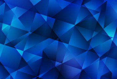 Işık Mavisi vektör soyut mozaik arkaplan. Yarım ton şeklinde, üçgenli yaratıcı illüstrasyon. Dizaynınız için üçgen desen.