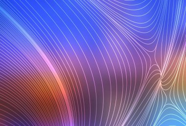 Açık mavi, parlak çizgili sarı vektör arkaplan. Soyut şablon üzerinde çizgileri olan renkli, parlak bir illüstrasyon. Reklamlar, posterler, afişler için desen.