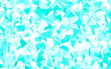 Açık yeşil vektör şablonu, kristaller, üçgenler. Üçgenli soyut gradyan çizimi. Kartvizitiniz için modern tasarım.