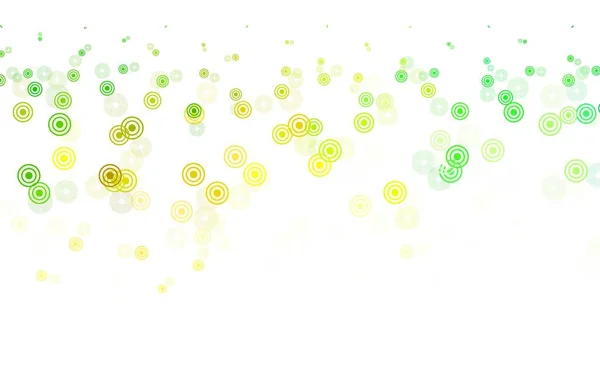 Light Green Yellow Vector Pattern Spheres Blurred Decorative Design Abstract — Stock Vector