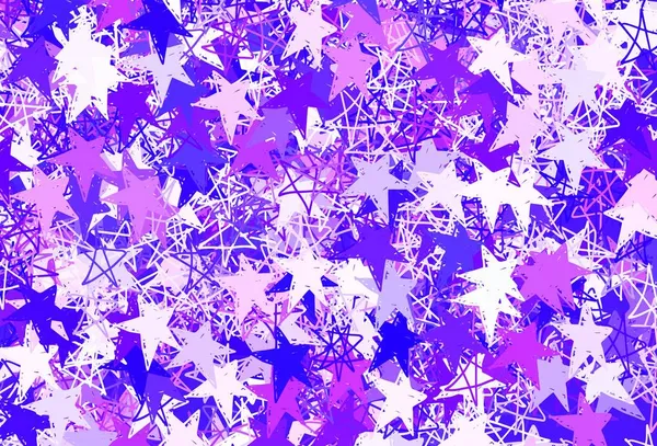 Hellgelbe Vektorvorlage Mit Himmelssternen Sterne Auf Verschwommenem Abstrakten Hintergrund Mit — Stockvektor