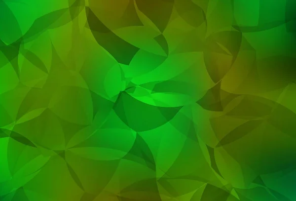 Fond Polygonal Abstrait Vecteur Vert Clair Jaune Illustration Abstraite Moderne — Image vectorielle