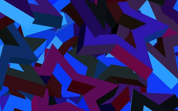 Темно Рожевий Синій Векторний Візерунок Полігональним Стилем Трикутники Абстрактному Тлі — стоковий вектор