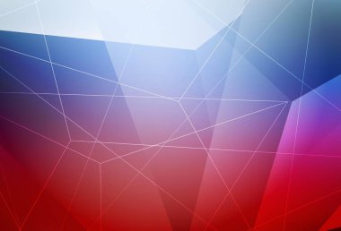 Açık mavi, üçgen biçiminde kırmızı vektör dokusu. Renkli üçgenli modern soyut illüstrasyon. Broşürler, broşürler için desen