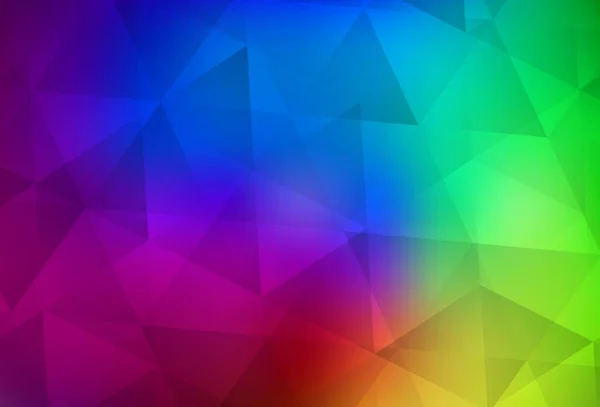 Donkere Multicolor Vector Abstracte Mozaïek Achtergrond Polygonale Abstracte Illustratie Met — Stockvector