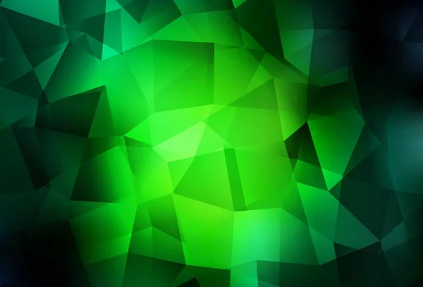 Vetor Verde Escuro Brilhando Fundo Triangular Amostra Geométrica Triangular Com —  Vetores de Stock