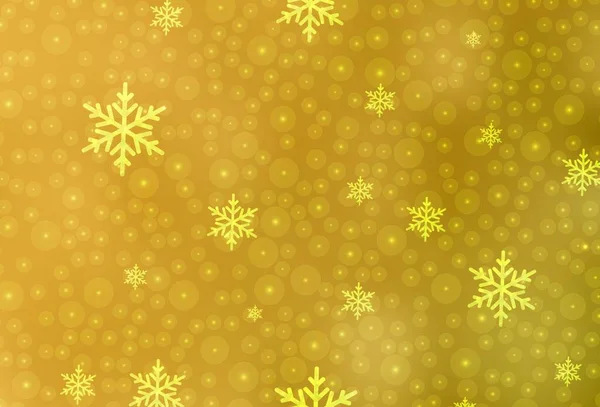 Padrão Vetor Amarelo Escuro Estilo Natal Ilustração Colorida Com Neve —  Vetores de Stock