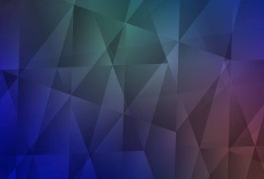 Açık mavi, kırmızı vektör soyut çokgen desen. Gradyanı olan üçgen geometrik örnek. İşiniz için yepyeni bir tasarım..