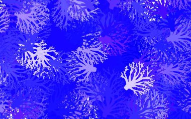 Dalları ve yaprakları olan koyu mavi vektör deseni. Origami tarzında yaprak ve dalların karalama çizimi. İşiniz için en iyi tasarım..