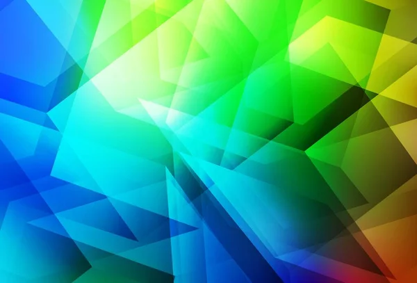 Dark Multicolor Vektor Abstrakten Mosaikhintergrund Leuchtend Bunte Illustration Mit Dreiecken — Stockvektor