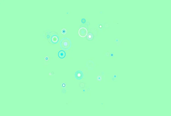 Azul Claro Patrón Vectorial Verde Con Esferas Ilustración Abstracta Moderna — Vector de stock