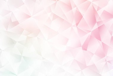 Açık Pembe, Sarı vektör gradyan üçgenler desen. Üçgenler ile parlayan renkli illüstrasyon. Web siteniz için çokgen tasarım.