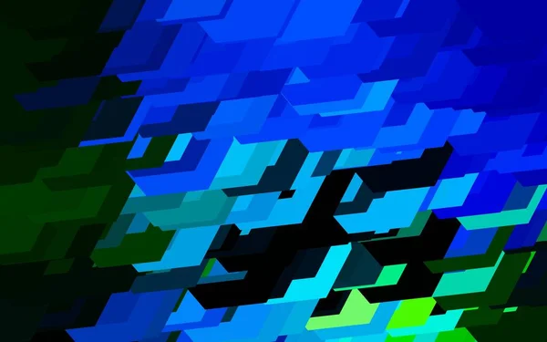 Bleu Foncé Fond Vectoriel Vert Avec Hexagones Design Dans Style — Image vectorielle
