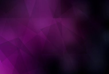 Koyu pembe vektör mozaik arka plan. Üçgenli renkli soyut çizimler. Arkaplanlarınız için desenli desen.