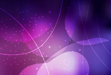 Parlak soyut çemberler ve çizgilerle koyu pembe vektör çizimi. Soyut arka planda bulanık kabarcıklar ve renkli gradyan. Web siteniz için basit tasarım.