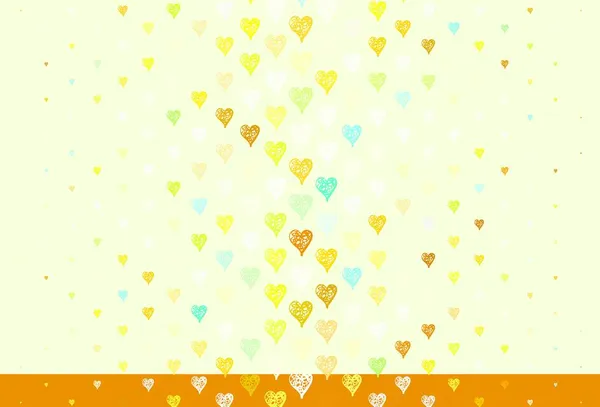 Φωτεινό Πολύχρωμο Διανυσματικό Σκηνικό Γλυκές Καρδιές Έξυπνη Απεικόνιση Βαθμονομημένες Καρδιές — Διανυσματικό Αρχείο