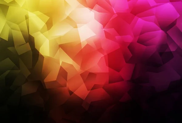 Fond Abstrait Polygone Vectoriel Rose Foncé Jaune Une Toute Nouvelle — Image vectorielle