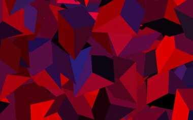 Koyu pembe, üçgenli kırmızı vektör arka planı. Renkli üçgenli modern soyut illüstrasyon. Duvar kağıtları için zarif tasarım.