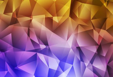 Açık pembe, sarı vektör soyut mozaik desen. Origami stilinde gradyan ile yaratıcı geometrik illüstrasyon. Dizaynınız için üçgen desen.