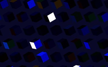 Eşkenar dörtgenli koyu renk vektör şablonu. Soyut stil ve dikdörtgenlerle dekoratif tasarım. Reklamlar için desen.