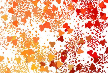 Açık kırmızı, soyut şekilli sarı vektör dokusu. Modern tarzda değişen renkli kaotik formlar. Kartvizitiniz için modern tasarım.