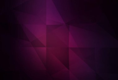 Koyu pembe vektör soyut çokgen desen. Üçgenli modern soyut çizim. İşiniz için en iyi üçgen tasarım.