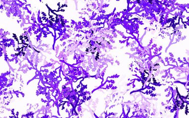 Hafif Mor vektör karalama düzeni, yapraklar, dallar. Yapraklar ve dallarla karalama tarzında renkli çizimler. Web sitesi yöneticileri ve tasarımları için desen.