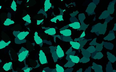 Kaotik şekilli koyu yeşil vektör şablonu. Renkli rastgele şekillerle modern soyut illüstrasyon. İşiniz için en iyi akıllı tasarım.