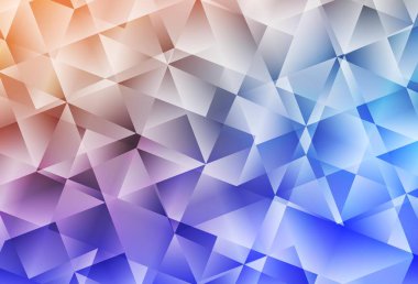 Açık mavi, sarı vektör soyut mozaik fon. Çokgen şekilli bir örnek. Broşürünüz için yepyeni bir tasarım..