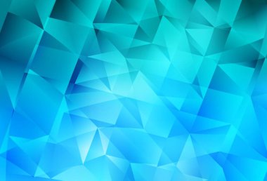 Çokgen biçimli hafif BLUE vektör deseni. Soyut üçgenli dekoratif tasarım. İşiniz için en iyi akıllı tasarım.