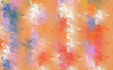 Çiçekli Light Multicolor vektör soyut tasarımı. Karalama tarzında çiçekli soyut illüstrasyon. Web siteleri ve pankartlar için desenli desen.