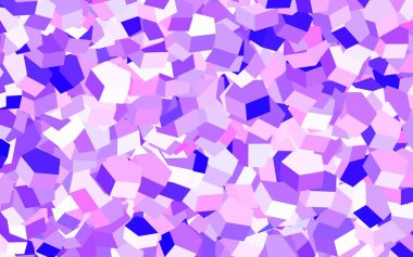 Açık Mor, altıgen şeklinde pembe vektör şablonu. Renkli altıgenli bulanık arkaplan. Web sitesi posterleri, afişler için tasarım.
