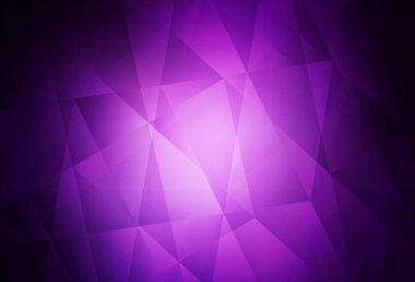 Koyu mor vektör üçgen çizim. Üçgenlerden oluşan parlayan çokgen çizimler. İşiniz için en iyi üçgen tasarım.