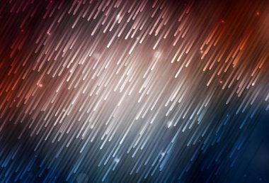 Koyu mavi, düz çizgileri olan kırmızı vektör düzeni. Keskin çizgili parlak renkli çizimler. Reklamlar, posterler, afişler için desen.