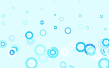 Disklerle hafif BLUE vektör dokusu. Bulanık dekoratif tasarım baloncuklu soyut tarzda. Poster ve web siteleri için tasarım.