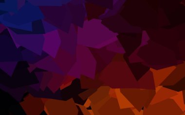 Koyu pembe, sarı vektör düzeni çizgiler, üçgenler. Renkli üçgenli modern soyut illüstrasyon. Kartvizitiniz için modern tasarım.