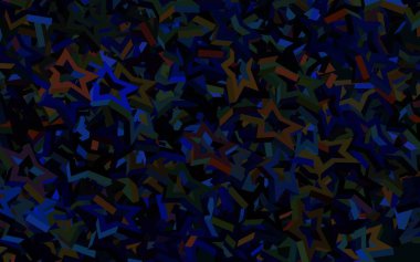 Yılbaşı yıldızlı koyu renkli vektör deseni. Bulanık dekoratif dizayn yıldızlı basit bir stilde. Fütürist reklamlar ve kitapçıklar için şablon.