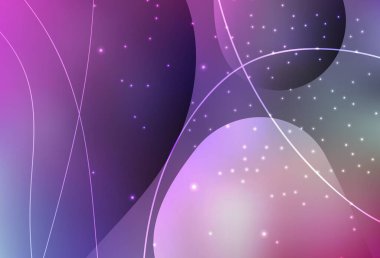 Açık Çoklu Renkli Vektör Glitter soyut çizgileri ve renkli noktaları olan çizimler. Bulanık dekoratif tasarım baloncuklu soyut tarzda. Broşürler, broşürler için temel